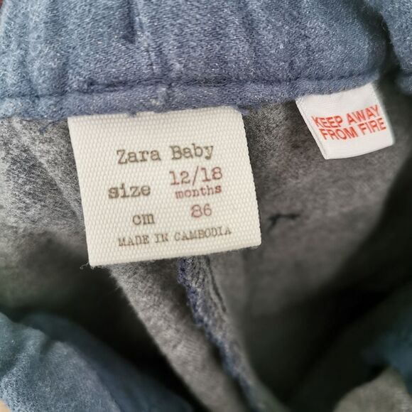 2/$30 Zara casual pants size 12-18 m - Picture 3 of 5